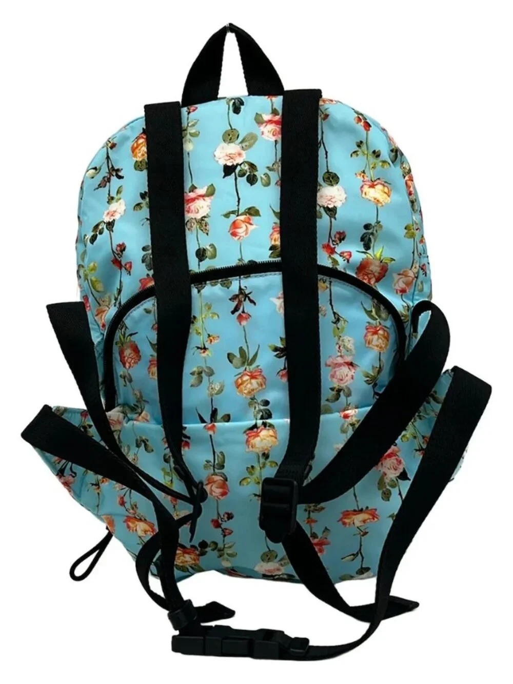 BURBERRY LONDON ENGLAND Light Blue Dark Green Multi Nylon Backpack
